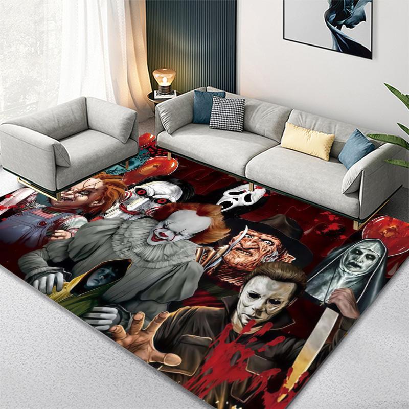 Horror Carpet Rug for Living Room Bedroom Home Sofa Decoration,Kids play Non-slip Floor Mat