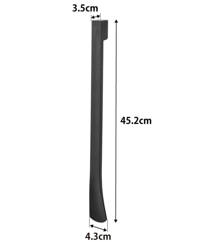 Yamazaki Tower Floating Magnetic Wall Shoe Horn for Plasterboard X X Mounting Base and Base Includes Plasterboard Storage, Walls, Black, 1637, W4.3