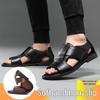 Men's 2024 Summer Roman Sandals - Trendy Open Toe Cowhide Casual Slippers for Outdoor and Beach