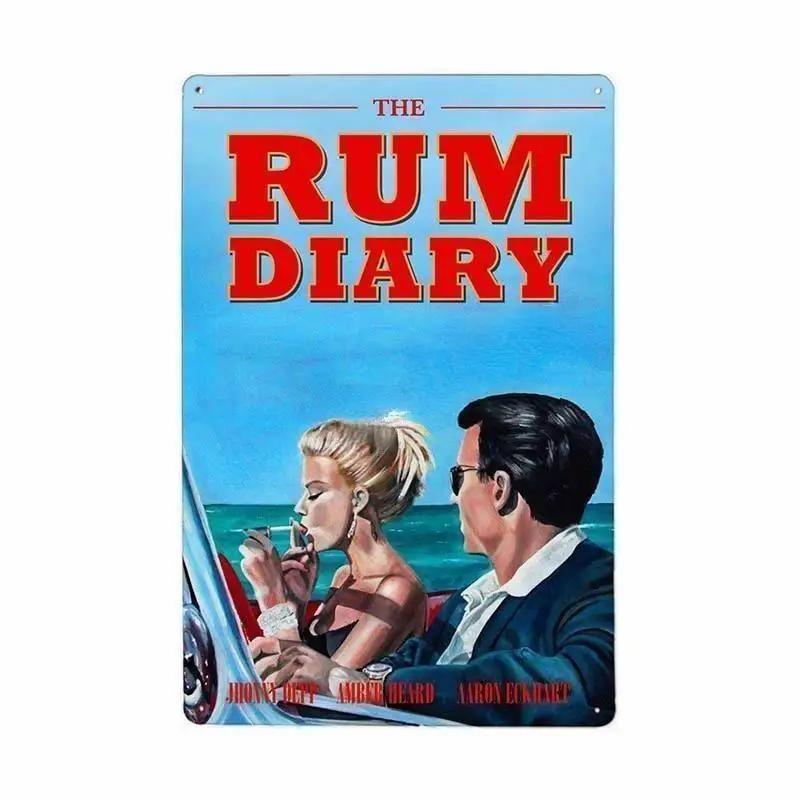 Cold Beer Rhum Vintage Metal Sign Tin Decor Plaque Decor Pub Cafe Brewery Wine Rum Wall Art Posters Metal Signs Decorative Plate