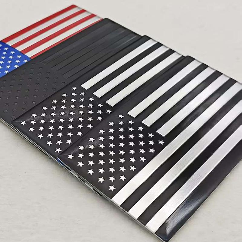 American Flag Aluminum Car Sticker Motorcycle Badge Auto Accessory Durable Auto Decal Universal Car Sticker Accessories