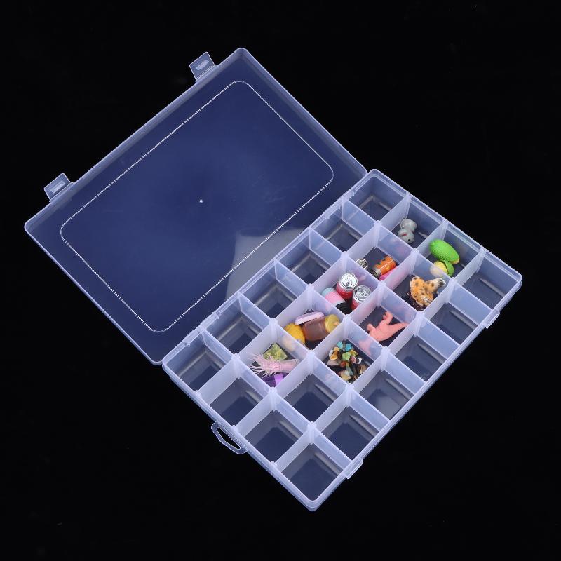1/3 Stuks Sieraden Oorbellen Doos Container 15/18/24/28/30/36 Vakjes Transparante Plastic Compartiment Doos Schroef Gereedschap Opbergdozen