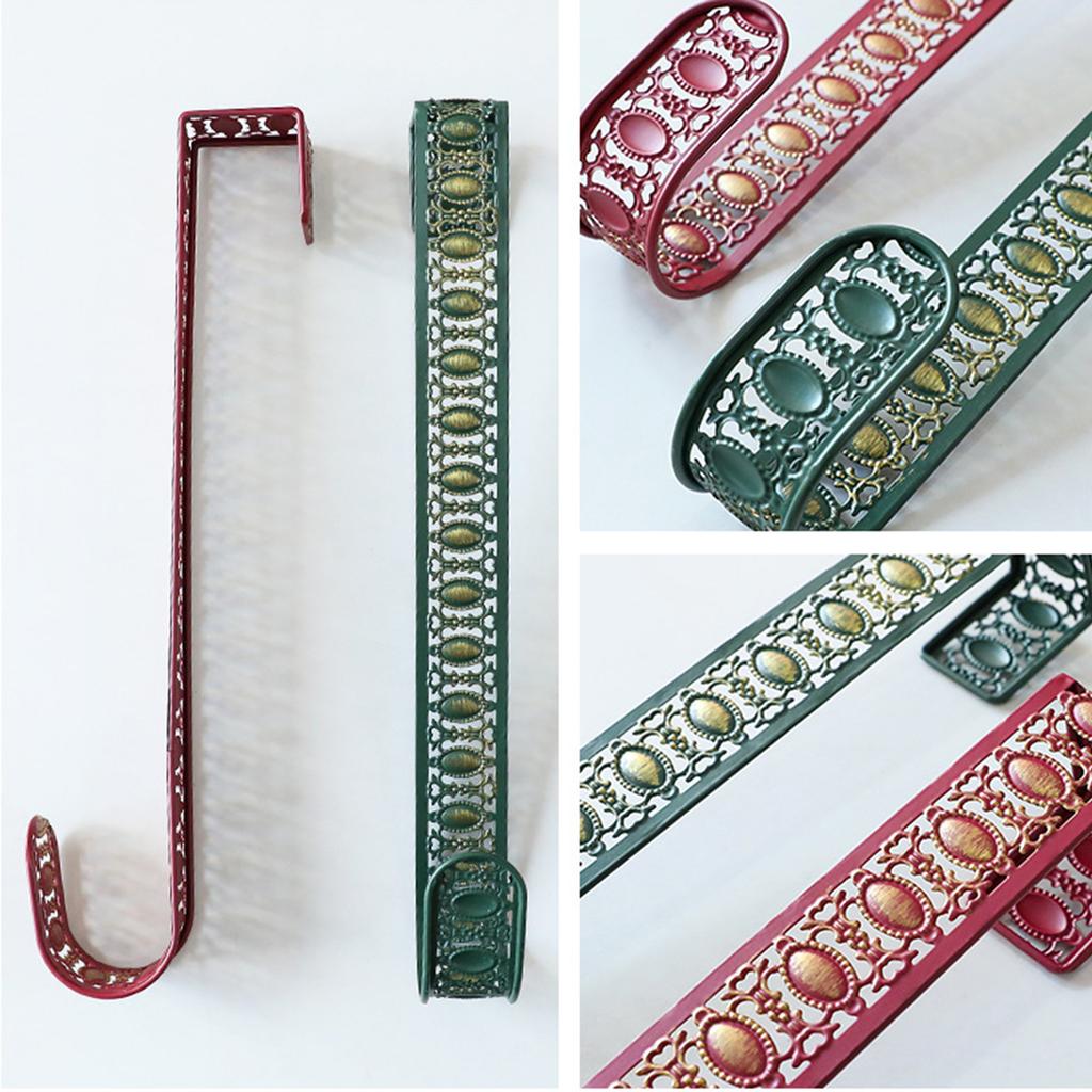 Železný háček na vánoční věnec, Vánoční závěs na dveře, Vánoční dekorace háček na věnec