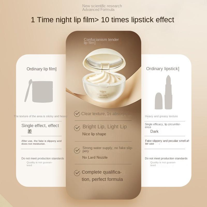 Film de buze ușoare hidratant și fraged, desalinizant, linii de buze Pudră anti-uscată negrasă Balsam de buze hidratant și hidratant