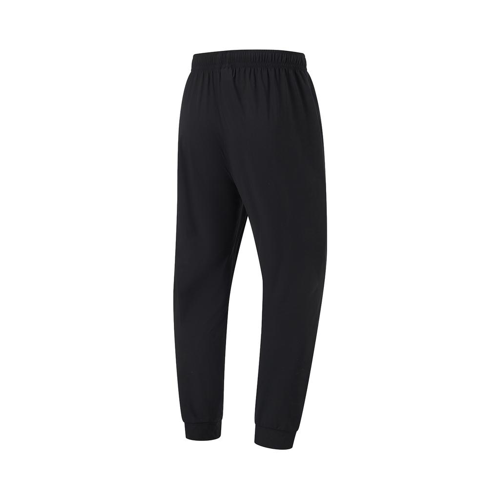 Li-Ning Breathable Solid Color Mid-Rise Drawstring Versatile Jogger Pants Men Bottoms Black AKYU427-2