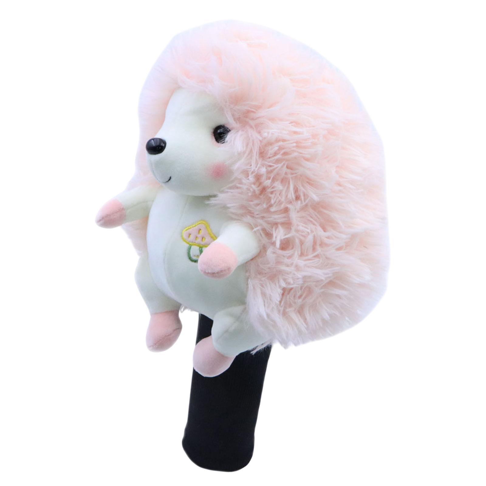 Golf Wood Head Cover Plush Hedgehog Shaped Golf Club Headcover for Training Women Men розовый