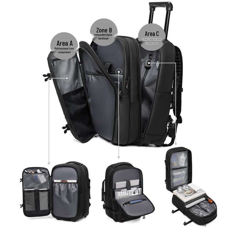 Men's Business Travel Carry-on Trolley Backpack