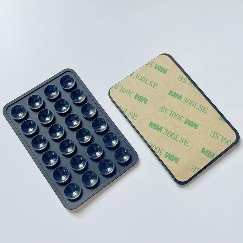 6/3/1 Stück Saugnapf Wandständer Matte Multifunktionaler Silikon-Saugnapf-Handyhalter Quadratische Rutschfeste Einseitige Lederhülle Halterung