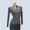 Fancy Single-Breasted Lapel Knitting Cardigan Women's Spring and Autumn Retro Silm Slim Looking Split Long Sleeve Tops