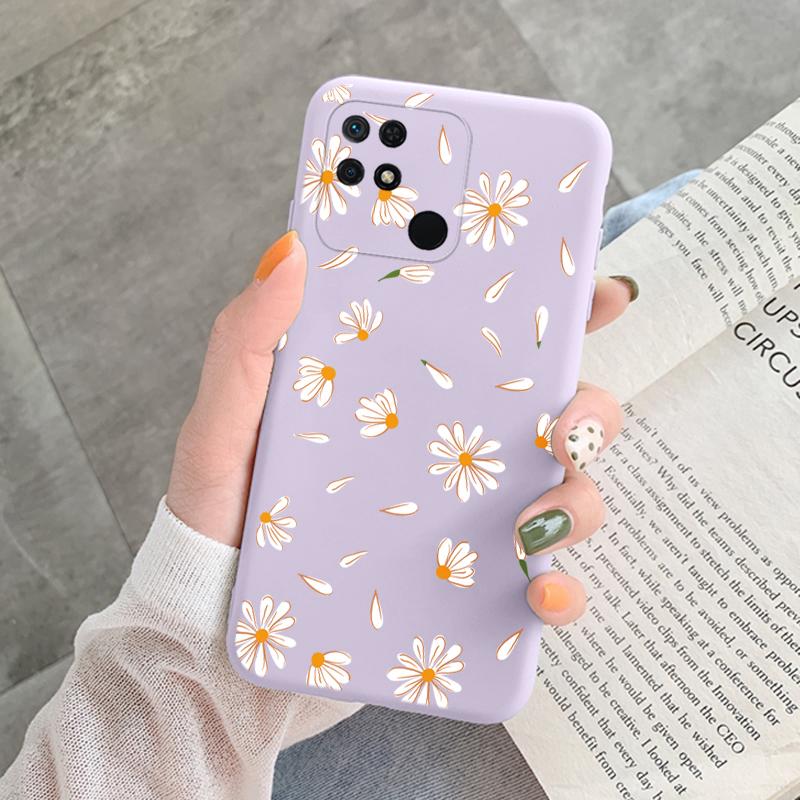 Für Redmi 10C 10 C 10A Hülle Funda Vintage Blumen Blätter Schutzhülle Weiche Capa Für Xiaomi Redmi 10C 13C 14C Bumper Case