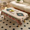 Cotton Yarn Tassel Dining Table Cloth Bohemian Style Double Printed Tablecloth Home Decoration Multifunctional Cover Cloth Towel
