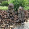 Garden Statue Knight Dwarf Guard Armor Miniature Knights Sculpture for Home Garden Decor
