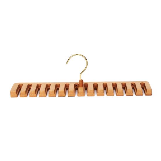 360-Degree Rotatable Belt Hanger Large Capacity Multipurpose Wooden Tie Hanger Belt Organizer Rack with 12 Slots