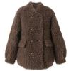 Sancai Women's Stand Collar Faux Fur Teddy Coat