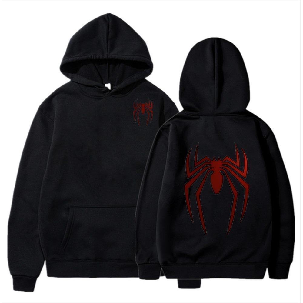 Comfortable Hoodie Street Fashion Spider Print Sportswear Women's Casual Fun Loose Hoodie Spider clothing