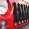 ABS Car Front Grille Decoration Ring Cover Stickers For Jeep Wrangler JK 2007-2017 Car Exterior Accessories