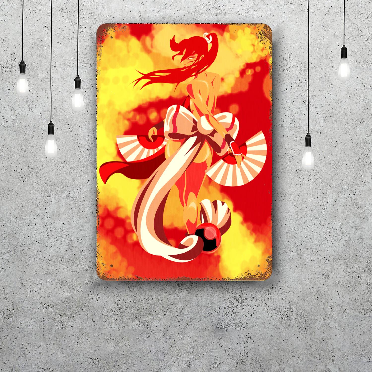 

mai shiranui Retro Vintage Tin Sign Poster Decorative Plaque Metal Plate Wall Decor 20x30cm（7.8x11.8inch）