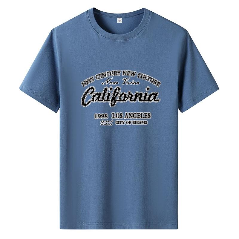 Short-sleeved T-shirt Men And Women Couples Summer Loose Cotton Body Shirt Round Neck Letters Simple Loose Tops