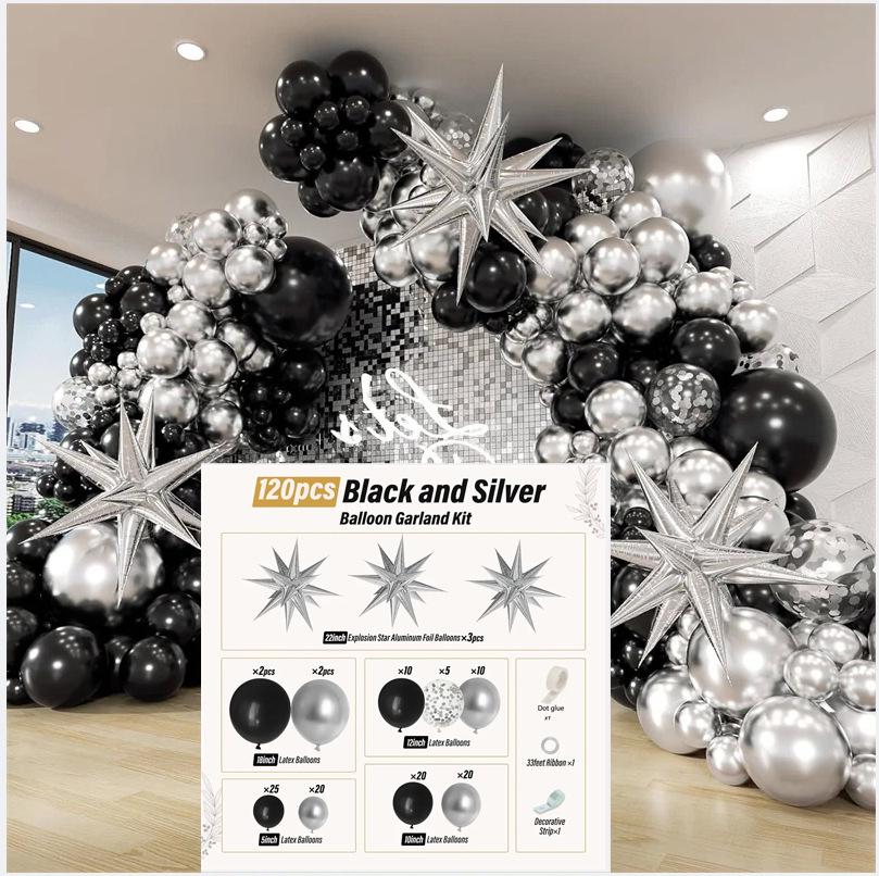 Exploding Star Balloon Chain Set for Parties and Events - Advanced Decorative Background