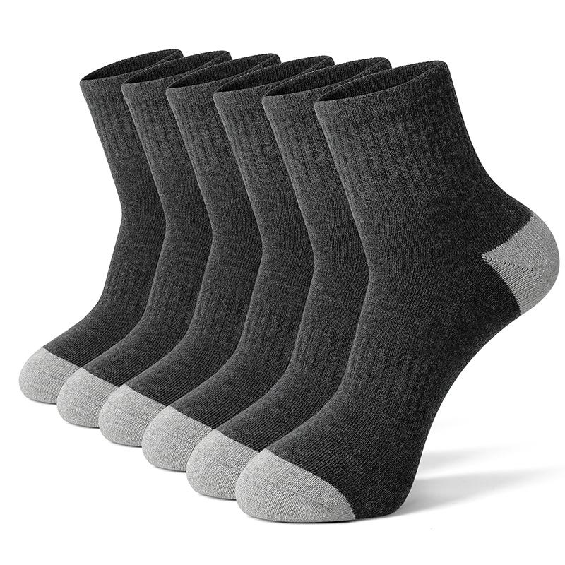 6/12 Paar Herren Baumwolle Laufsocken Crew Socken Mittelhoch Hochwertig Lässig Atmungsaktiv Sportsocken Für Männer und Frauen Weiche Socke