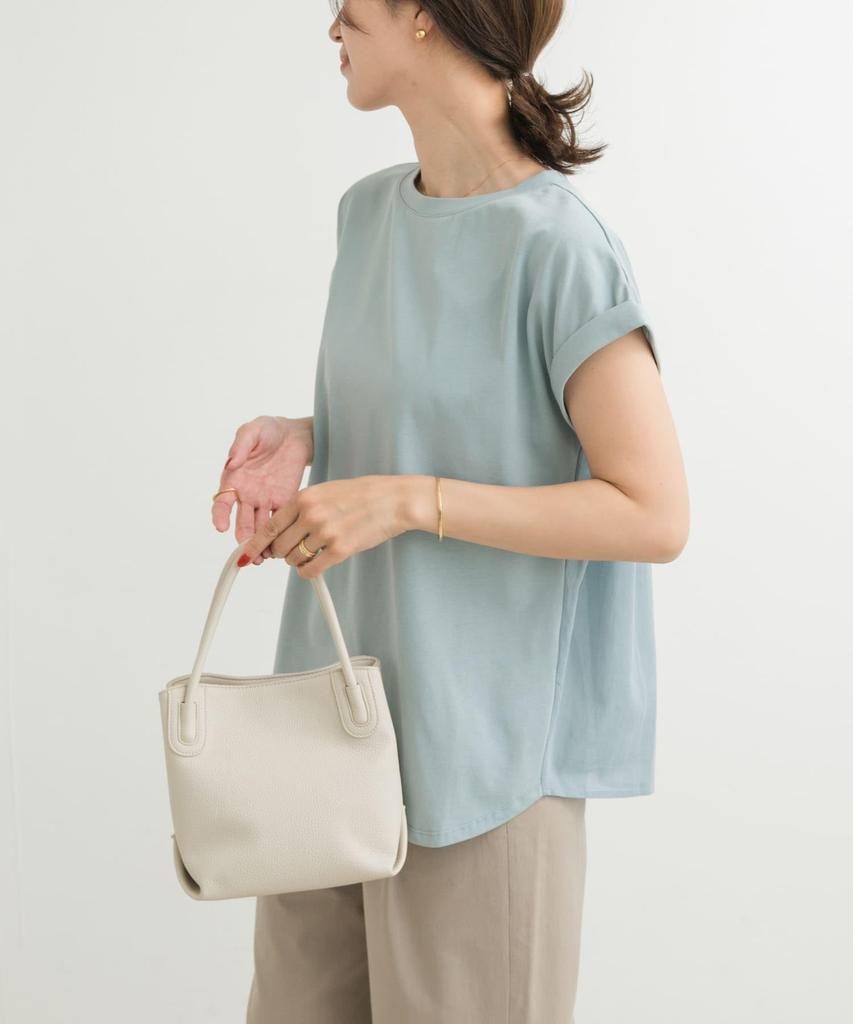 URBAN RESEARCH DOORS Shirred Fabric Docking Size M Women's T-Shirt, DRA5-21W104, Blue,