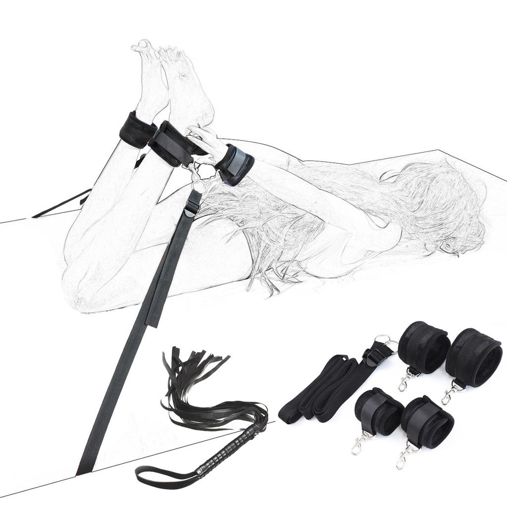 Sex Bondage Popruhy na postel Sada Páry Erotické Bondage Hra na posteli Pouta Kotníkové pouta Bondage SM Sexuální hračky pro dospělé