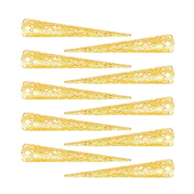 10pcs Halloween Finger Nail Claw Rings Chinese Ancient Fingernail Claw Metal Knuckles Finger Accessories for Women