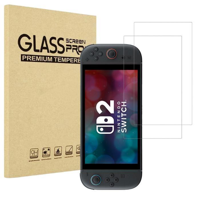 Tvrzené sklo - Phonillico® - Nintendo Switch 2 (2025) - Balení 2 kusů - Odolný proti poškrábání - Ochrana obrazovky