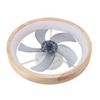 LED Ceiling Fan with Light Remote Timer 6 Speeds Stepless Dimming Flush Mount Fan Light for Living Room Bedroom