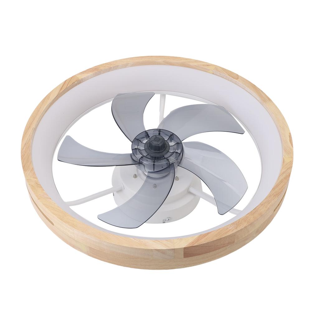 LED Ceiling Fan with Light Remote Timer 6 Speeds Stepless Dimming Flush Mount Fan Light for Living Room Bedroom