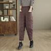 2025 Women's Winter Windproof Warm Thickened Down Pants - Lightweight, Loose, Casual with Elastic Cuff