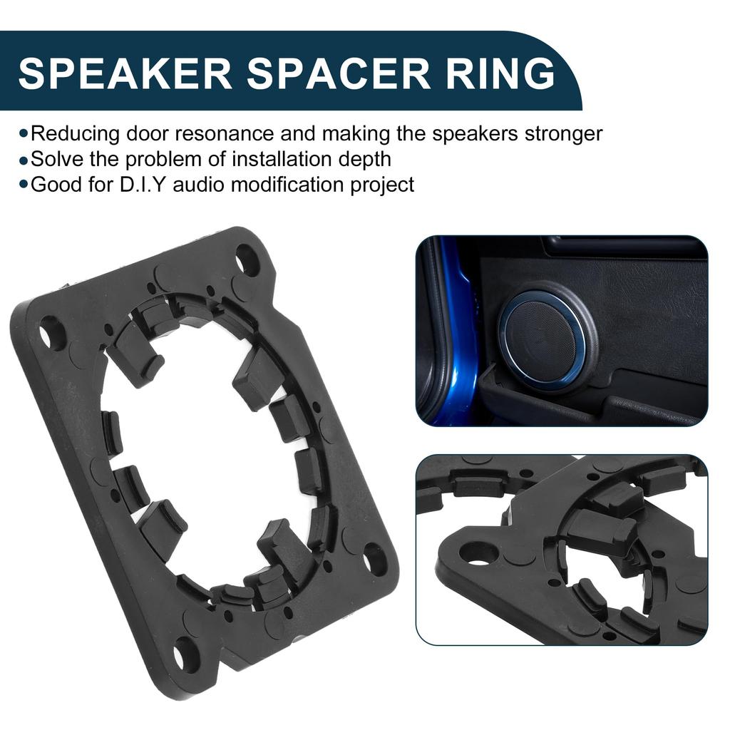 TUCKBOLD Speaker Spacer Midrange Speaker Spacer Compatible with Waterproof Speaker Subwoofer Mount 2pcs Rings, Adapters, Nissan, Spacers, Black,