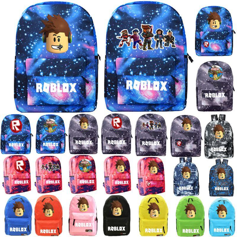 Roblox Pattern School Backpack With Starry Background And Large Capacity For Students