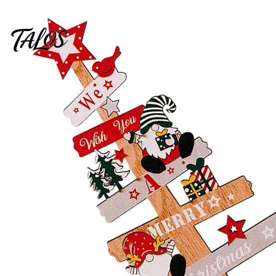 Handmade Xmas Table Centerpieces Christmas Tree Ornament, Wooden Letter Sign Decorative Small Festive Accents for Office Compact Stable Party Supplies