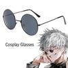 Vintage Sonnenbrille Anime Cosplay Cosplay Requisiten Schwarze Brille Metall Runde Sonnenbrille Herren Damen Mode Brillen Brillen