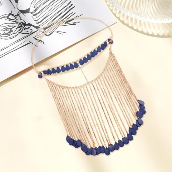 Hodekjede med justerbart design Nattklubb Bar Fest Opptreden Metall Duskhodeplagg Kvinner Ansiktsgardin