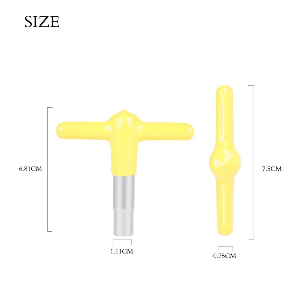 1pc Metal Drum Tuning Key T-type Tuner Solid Square Non-slip Protective Cover Accs for Drum Lovers