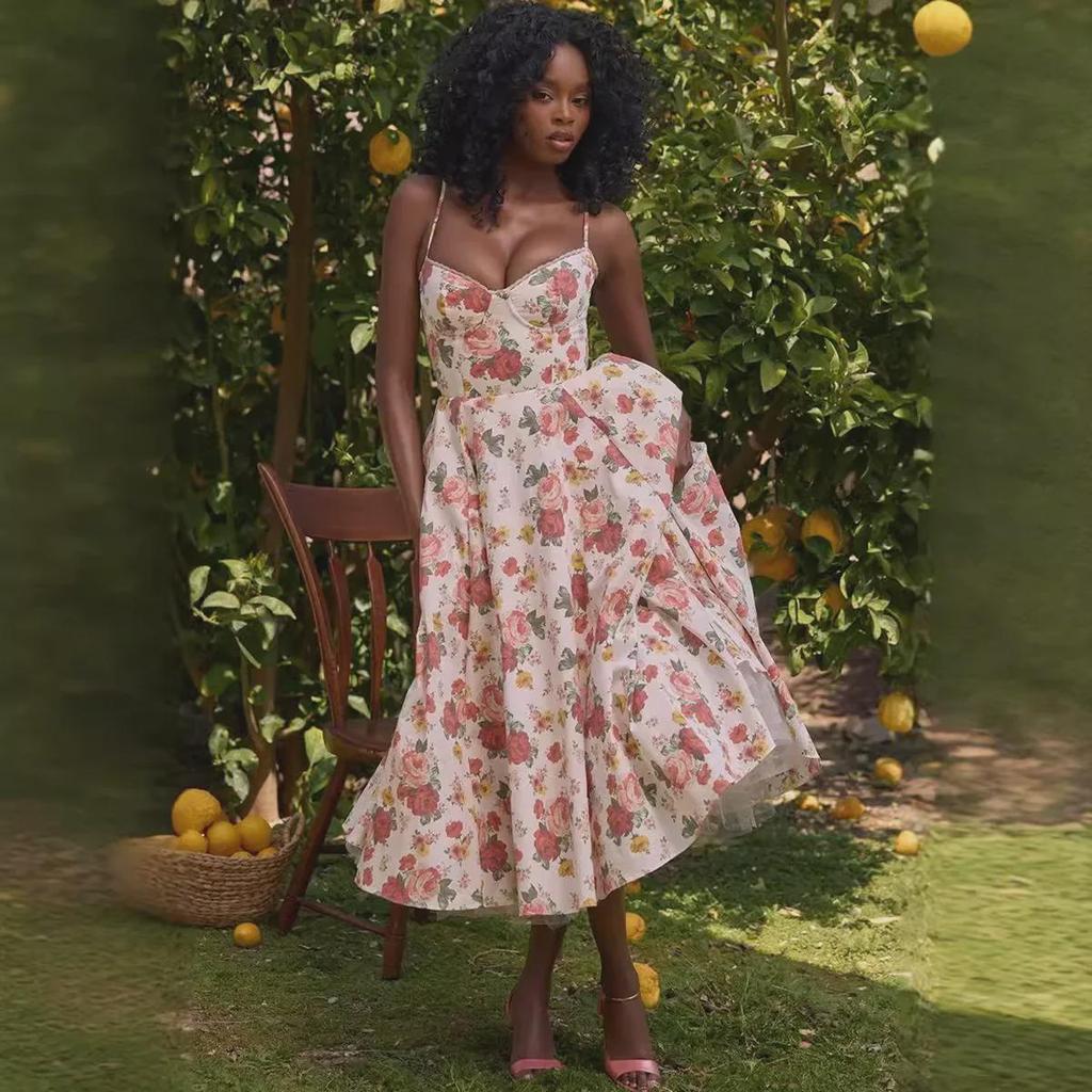 High-End Sexy Women's Cross-Border Spaghetti Strap Long Dress