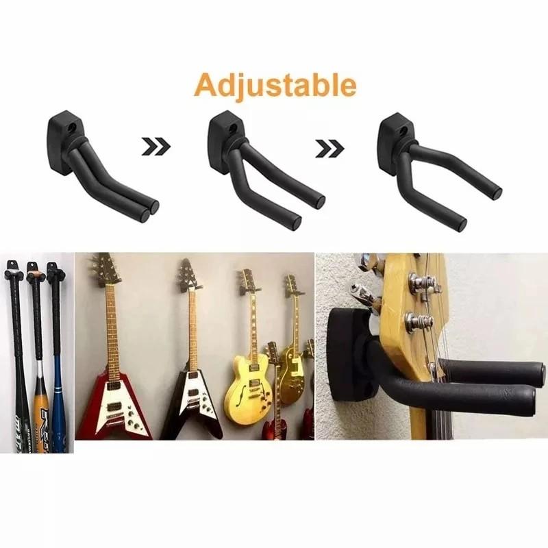 Metal Guitar Hanger Hook Wall Mount Non-slip Holder Stand for Guitar Ukulele Violin Bass Guitar Instrument Accessories