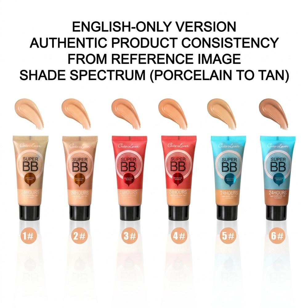 CUTELOVE 6 Colors BB Cream Foundation 24H Hydrating Smooth Natural Coverage Long Lasting