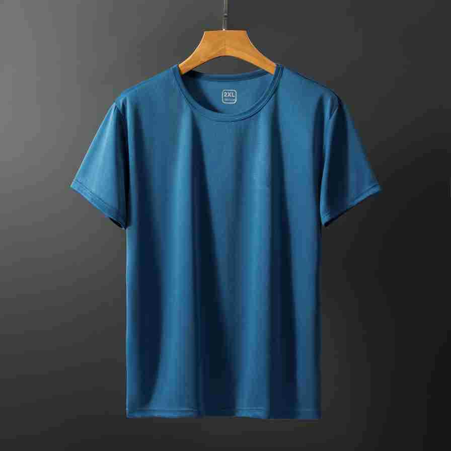 

Мужская летняя футболка из ледяного шелка с быстросохнущей сеткой, с круглым вырезом 4XL: 170-190 kg