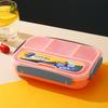 1Pc Single-Layer 4 Gird Lunch Box Portable Compartment Fruit Food Box Microwave Lunch Box Picnic Fresh Box