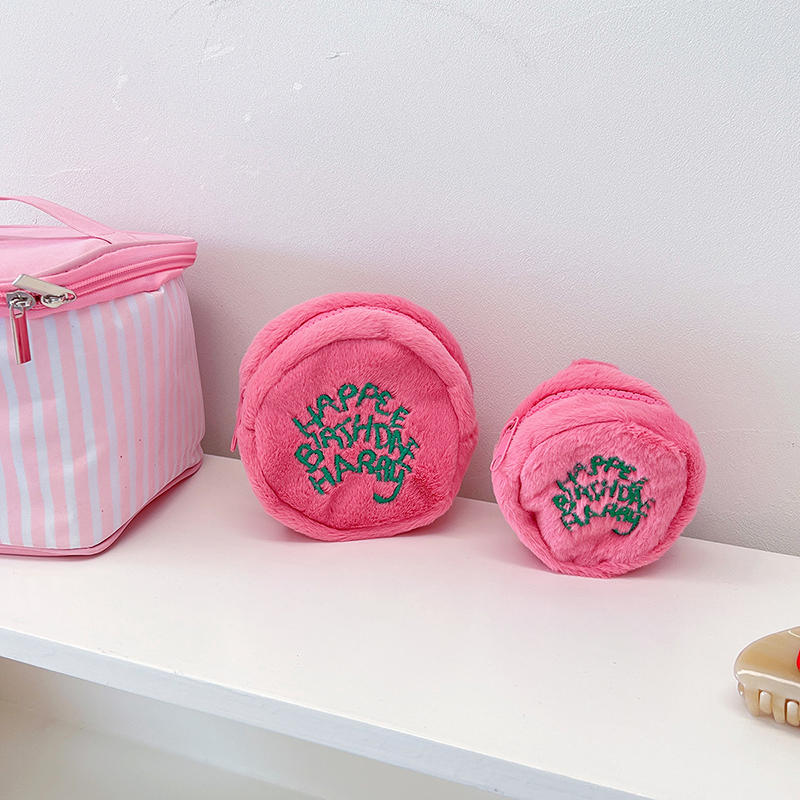 Plush Storage Bag Mini Headphone Bag For Girls Makeup Bag Student Purse For Women
