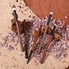 EDTRE Nylon High Quality Animal Hair Walnut Wood Makeup Brush Eyeshadow Brush Eye Makeup Brush Set of 5 with Makeup Pouch Portable Gift Brush