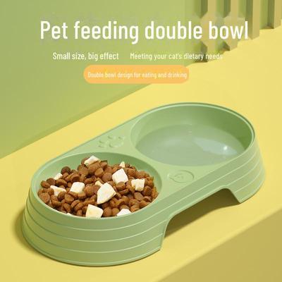 Ciotola Doppia Antiribaltamento per Gatti – Ciotola per Cibo e Acqua con Riempimento Automatico
