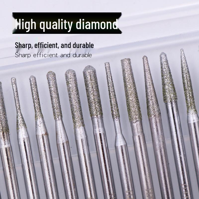 Electroplated Diamond Grinding Needle for Jade & Emerald Carving and Polishing