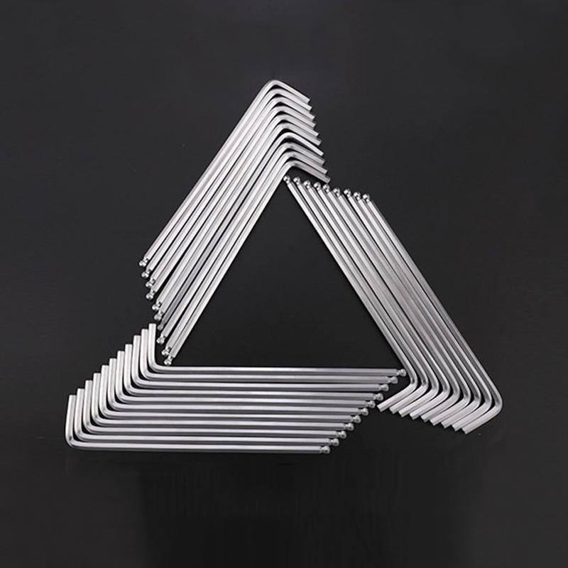 1.5-2-2.5-3-4-5-6-8-10-20Mm Professional Allen Wrench L Shaped Round Head Hexagonal Keys L-Type Repair Tools Hand Tool