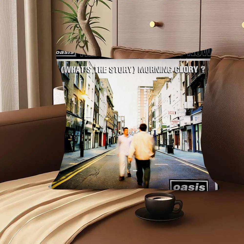 Funda de Almohada Banda Oasis Cuadrada Dormitorio Sofá Comodidad de Ocio Cojín Coche Sala de Estar Decoración del Hogar