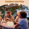 Cute Lunch Bags for Women Waterproof Lightweight Lunch Bag Capybara Print Thermal Leak-Proof Pack Portable for School Travel