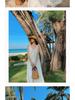 Women's 2026 Summer White Spaghetti Strap Beach Dress - Loose Fit, Slimming, Seaside Vacation Style Long Dress